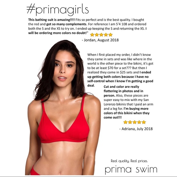 Luxe Ribbed Bikini Set - Red (6 sizes) - Picture 5 of 8